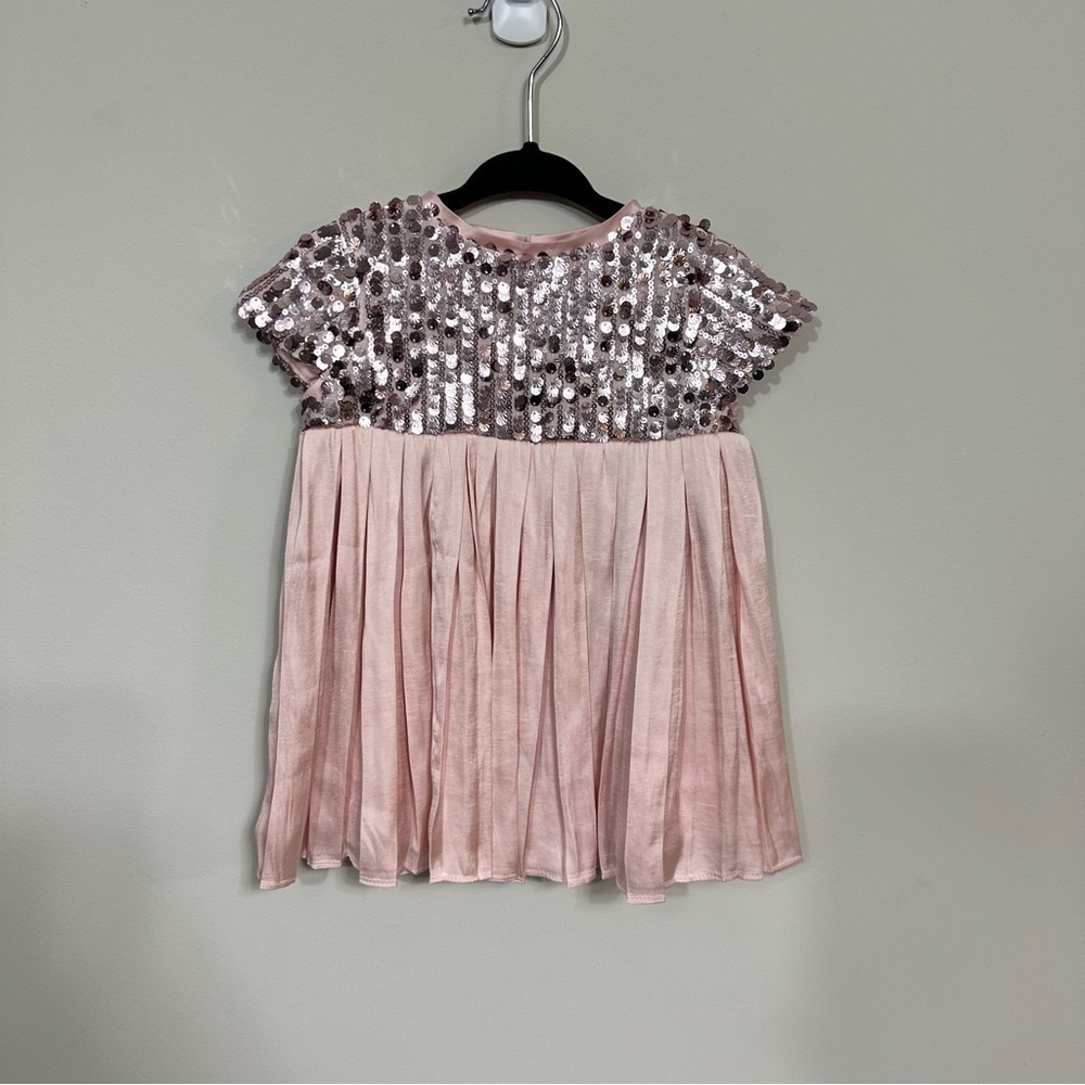 Bardot Junior Nolene Sequined & Pleated Dress Size 9 - 12 Months